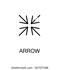 Arrow icon. Single high quality outline symbol for web design or mobile app. Thin line sign for design logo. Black outline pictogram on white background