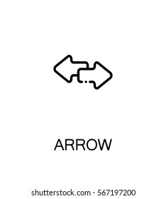 Arrow icon. Single high quality outline symbol for web design or mobile app. Thin line sign for design logo. Black outline pictogram on white background