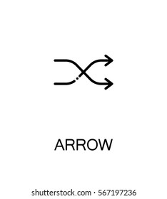 Arrow icon. Single high quality outline symbol for web design or mobile app. Thin line sign for design logo. Black outline pictogram on white background