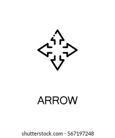 Arrow icon. Single high quality outline symbol for web design or mobile app. Thin line sign for design logo. Black outline pictogram on white background