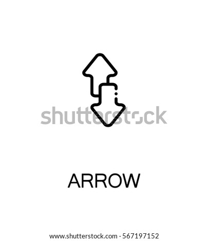 Arrow icon. Single high quality outline symbol for web design or mobile app. Thin line sign for design logo. Black outline pictogram on white background