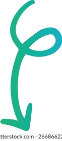 Ícone de seta para ilustração de vetor único