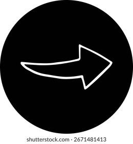 Icono de flecha Ilustración vectorial única