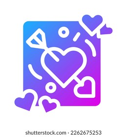 arrow icon solid gradient style valentine illustration vector element and symbol perfect. Icon sign from modern collection for web.