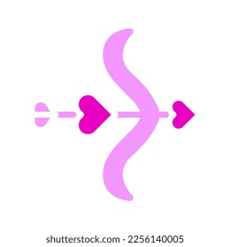 arrow icon solid pink style valentine illustration vector element and symbol perfect. Icon sign from modern collection for web.
