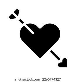 arrow icon solid style valentine illustration vector element and symbol perfect. Icon sign from modern collection for web.