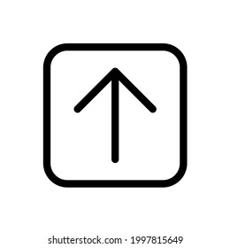 Up arrow icon with square style