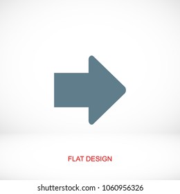  arrow icon, stock vector illustration flat design style