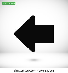  arrow icon, stock vector illustration flat design style