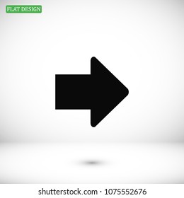  arrow icon, stock vector illustration flat design style