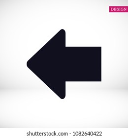  arrow icon, stock vector illustration flat design style