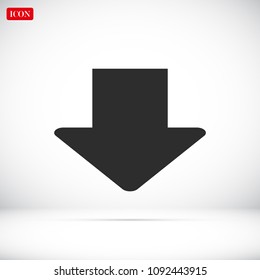  arrow icon, stock vector illustration flat design style