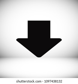  arrow icon, stock vector illustration flat design style