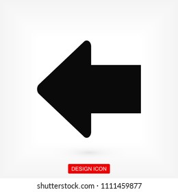  arrow icon, stock vector illustration flat design style