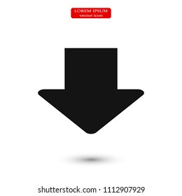  arrow icon, stock vector illustration flat design style