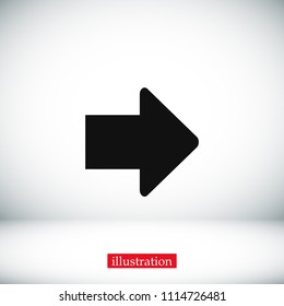  arrow icon, stock vector illustration flat design style