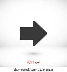  arrow icon, stock vector illustration flat design style