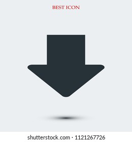  arrow icon, stock vector illustration flat design style