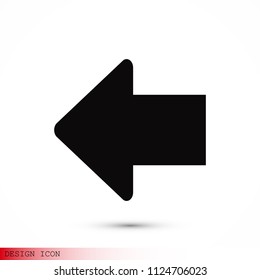  arrow icon, stock vector illustration flat design style