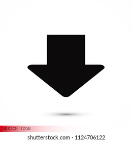  arrow icon, stock vector illustration flat design style