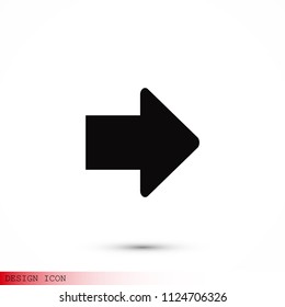  arrow icon, stock vector illustration flat design style