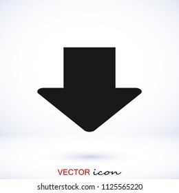  arrow icon, stock vector illustration flat design style
