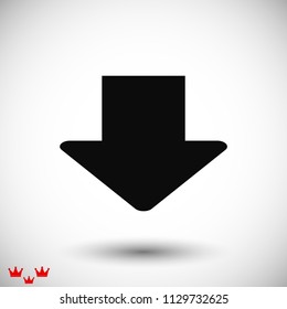  arrow icon, stock vector illustration flat design style