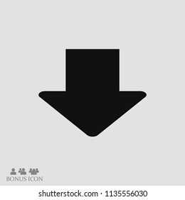  arrow icon, stock vector illustration flat design style