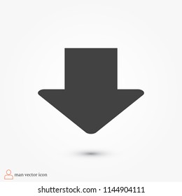  arrow icon, stock vector illustration flat design style