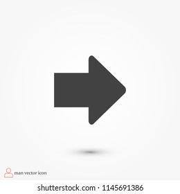  arrow icon, stock vector illustration flat design style