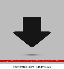  arrow icon, stock vector illustration flat design style
