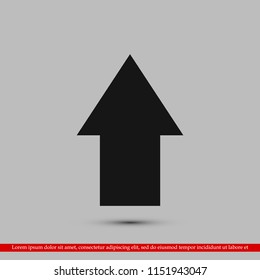  arrow icon, stock vector illustration flat design style