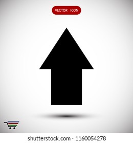  arrow icon, stock vector illustration flat design style