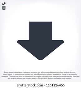  arrow icon, stock vector illustration flat design style