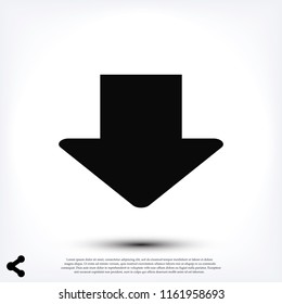  arrow icon, stock vector illustration flat design style