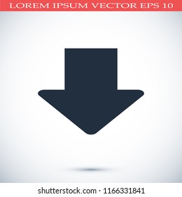  arrow icon, stock vector illustration flat design style