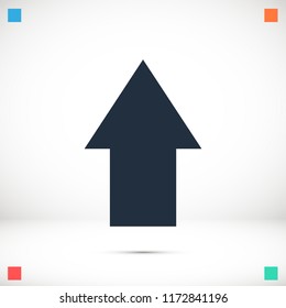  arrow icon, stock vector illustration flat design style