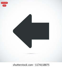  arrow icon, stock vector illustration flat design style