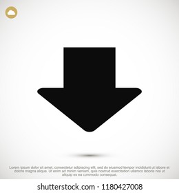  arrow icon, stock vector illustration flat design style