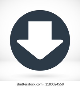  arrow icon, stock vector illustration flat design style