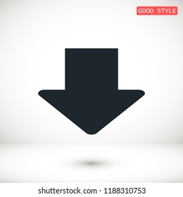 arrow icon, stock vector illustration flat design style