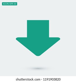  arrow icon, stock vector illustration flat design style