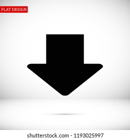  arrow icon, stock vector illustration flat design style