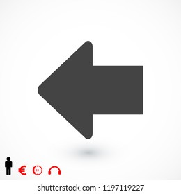  arrow icon, stock vector illustration flat design style