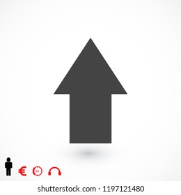  arrow icon, stock vector illustration flat design style
