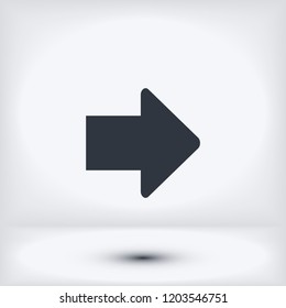  arrow icon, stock vector illustration flat design style