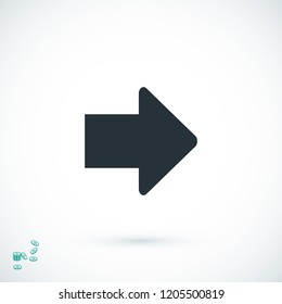  arrow icon, stock vector illustration flat design style