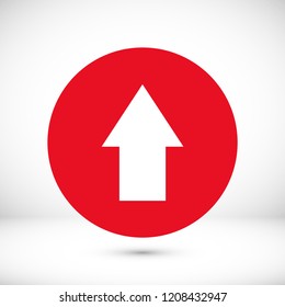  arrow icon, stock vector illustration flat design style