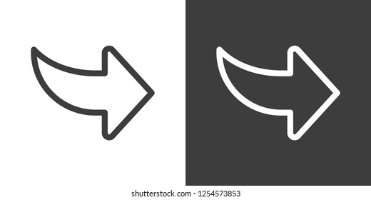 Arrow icon stock vector illustration