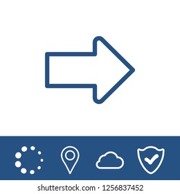 Arrow icon stock vector illustration